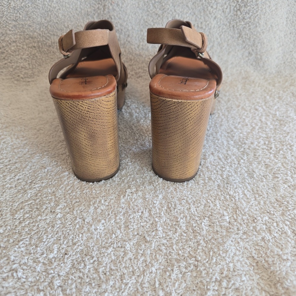 Indigo Rd Platform Heel Sandals Criss-cross Straps Brown Size 7.5 - Picture 8 of 13